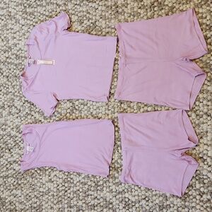 NWT Victorias Secret ribbed modal violet sugar 4 pc set XS/S